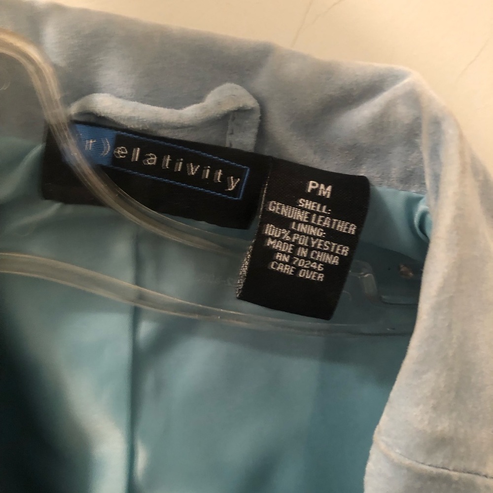 Relativity Light Blue Suede Jacket - image 5